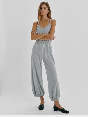 Suzi Kondi Giorgi Gray Terry Jumpsuit